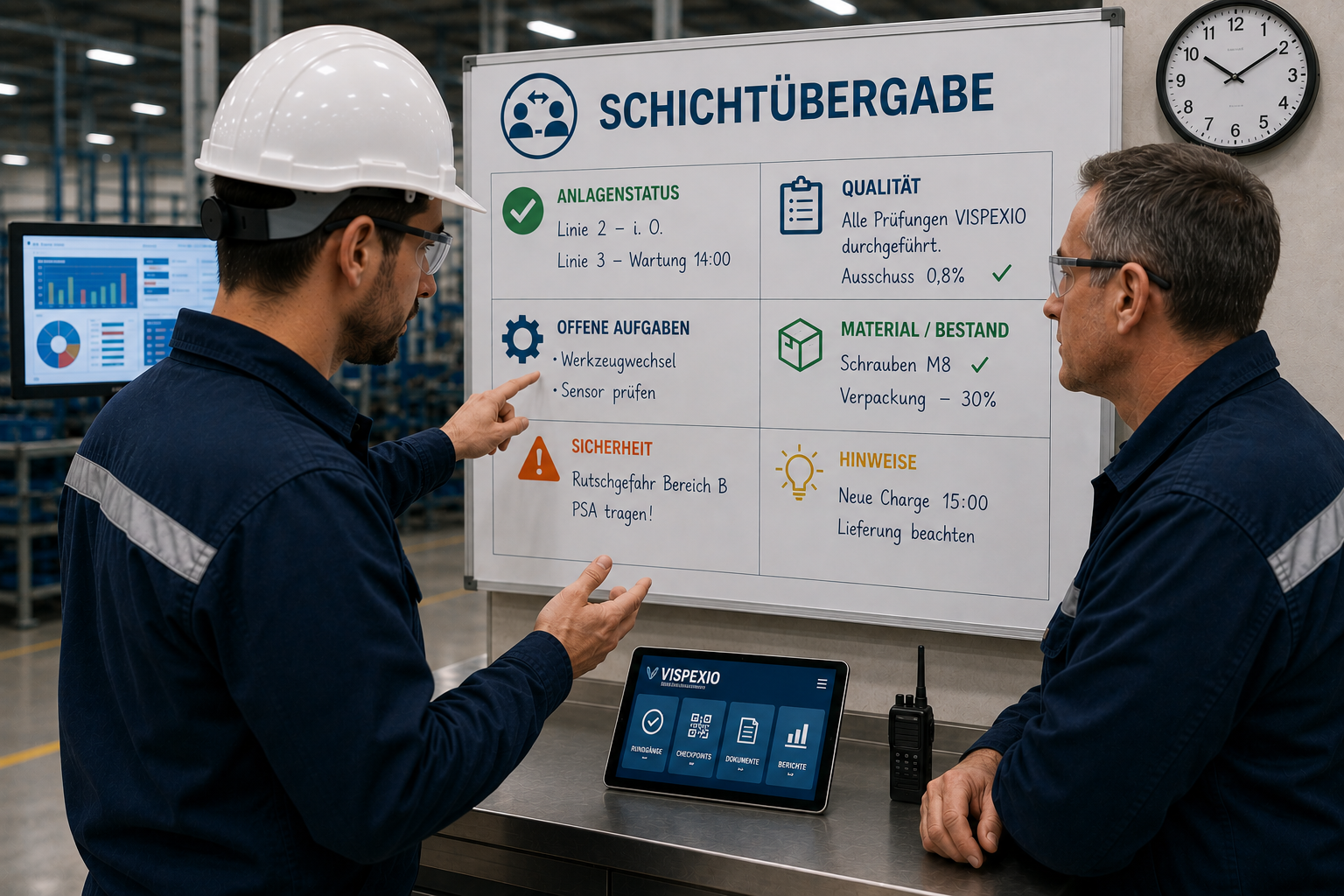 Schichtübergabe